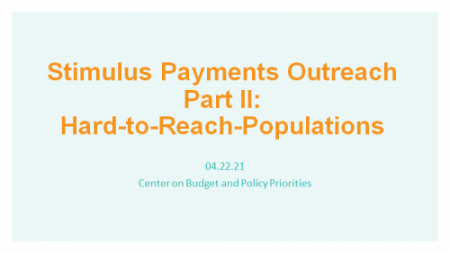 (Training) 2021 Stimulus Checks Outreach: Hard-to-Reach Populations